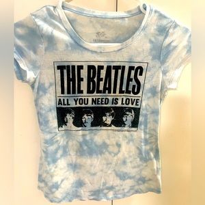 Justice Tie Dye Beatles ‘All You Need is Love’ T-shirt kids size 12.